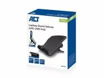 Support pour ordinateur portable, 6 positions r&eacute;glables en hauteur, hub 4 ports (ACTAC8100)
