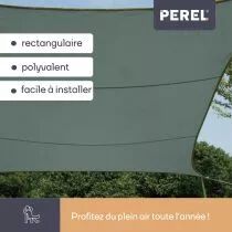 Voile solaire - rectangulaire - 2 x 3 m - couleur : gris vert (GSS4320GG)