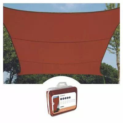 Voile solaire - rectangulaire - 2 x 3 m - couleur : terracotta (GSS4320TR)
