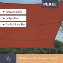 Voile solaire - rectangulaire - 2 x 3 m - couleur : terracotta (GSS4320TR)