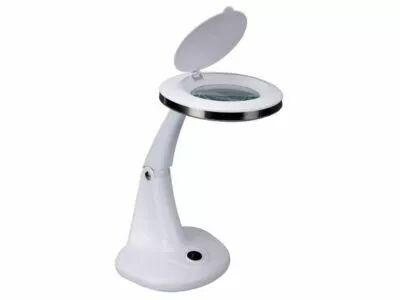Lampe de bureau led avec loupe 3 + 12 dioptries - 6 w - 30 led - blanche (VTLLAMP5WN)