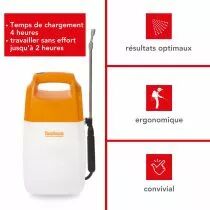 Pulv&eacute;risateur &agrave; pression avec batterie rechargeable - 6 l (DTB10002)