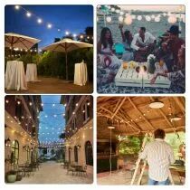 Tuya led - 15 m - 15 lampes blanches - c&agrave;ble noir - smart (V-TUYA-15-WWCW)