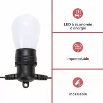 Tuya led - 15 m - 15 lampes blanches - c&agrave;ble noir - smart (V-TUYA-15-WWCW)