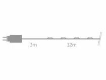 Microlight led - 12 m - 120 lampes blanches - fil de cuivre - 7.5v (MC-LED-12-120-W)