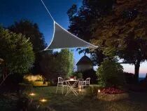 Voile solaire avec contour led - triangulaire - 3.6 x 3.6 x 3.6 m - anthracite (GSST36MLEDSPA)
