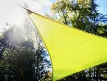 Voile solaire avec contour led - triangulaire - 3.6 x 3.6 x 3.6 m - citron vert (GSST36MLEDSPGR)