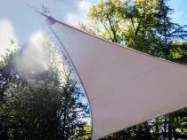 Voile solaire avec contour led - triangulaire - 3.6 x 3.6 x 3.6 m - taupe (GSST36MLEDSP)