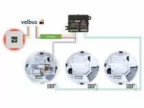 D&eacute;tecteurs de fum&eacute;e reli&eacute;s velbus sur pile (lot de 3) (SMK3)