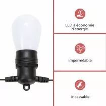 Tuya led - 15 m - 15 lampes multicolores - c&agrave;ble noir - smart (V-TUYA-15-RGBW)