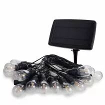 Solar led - 15 m - 15 lampes blanc chaud - c&agrave;ble noir (V-SOLAR-15-WW)