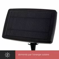 Solar led - 15 m - 15 lampes blanc chaud - c&agrave;ble noir (V-SOLAR-15-WW)