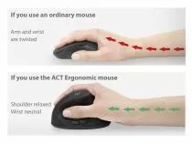 Souris ergonomique sans fil - 1600 dpi (ACTAC5101)