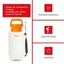 Pulv&eacute;risateur &agrave; pression avec batterie rechargeable - 8 l (DTB10001)