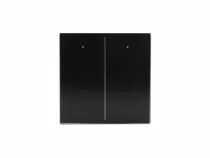 Module de commande en verre avec 2 touches tactiles (version noire) (VMBGP2-B-20)