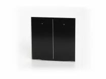Module de commande en verre avec 2 touches tactiles (version noire) (VMBGP2-B-20)
