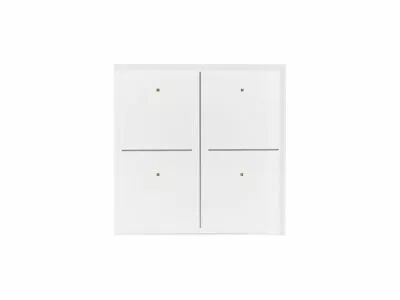 Module de commande en verre avec 4 touches tactiles (version blanche) (VMBGP4-W-20)