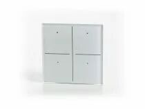 Module de commande en verre avec 4 touches tactiles (version blanche) (VMBGP4-W-20)
