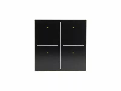 Module de commande en verre avec 4 touches tactiles (version noire) (VMBGP4-B-20)