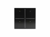 Module de commande en verre avec 4 touches tactiles (version noire) (VMBGP4-B-20)