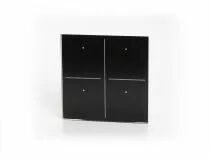 Module de commande en verre avec 4 touches tactiles (version noire) (VMBGP4-B-20)