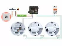 Set de d&eacute;tecteurs de fum&eacute;e connect&eacute;s velbus 230 v (3 pi&egrave;ces) (SMK230)
