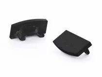 Capuchon en aluminium pour ruban led sl7 - sans trou de c&acirc;ble - noir (EC-SL7B-H3)