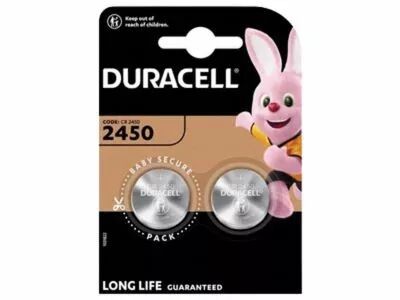Duracell - pile bouton lithium 3 v dl2450 - 2 pcs (BDCR2450-BL2)
