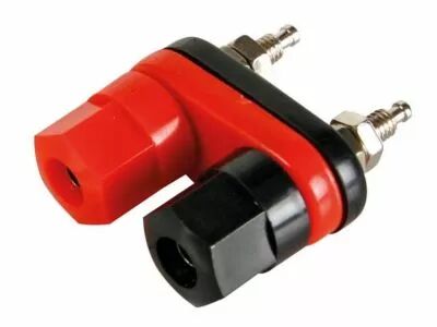 Double borne de raccordement rouge - noir (CM14RB)