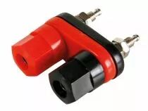 Double borne de raccordement rouge - noir (CM14RB)