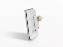 Module de commande en verre avec 1 touche tactile (version blanche) (VMBGP1-W-20)