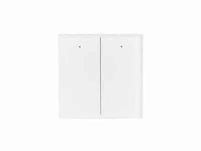 Module de commande en verre avec 2 touches tactiles (version blanche) (VMBGP2-W-20)