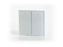 Module de commande en verre avec 2 touches tactiles (version blanche) (VMBGP2-W-20)