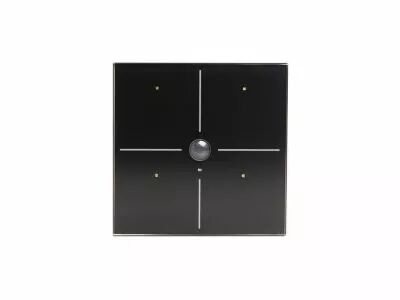Module de commande en verre avec 4 touches tactiles et d�tecteur de mouvement et de cr�puscule int�gr� (version noire) (VMBGP4PI