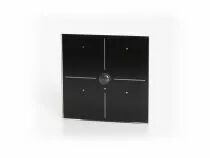 Module de commande en verre avec 4 touches tactiles et d&eacute;tecteur de mouvement et de cr&eacute;puscule int&eacute;gr&eacute; (version noire) (VMBGP4PI