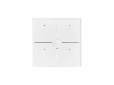 Module de commande en verre avec 4 touches tactiles et d�tecteur de mouvement et de cr�puscule int�gr� (version blanche) (VMBGP4