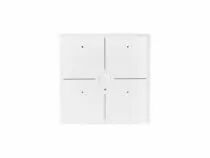 Module de commande en verre avec 4 touches tactiles et d&eacute;tecteur de mouvement et de cr&eacute;puscule int&eacute;gr&eacute; (version blanche) (VMBGP4