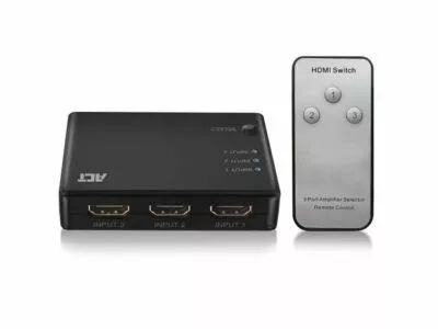Commutateur hdmi 4k 3 ports, affichez 3 sources hdmi sur un seul moniteur. (ACTAC7845)