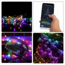 Tuya led - 7.5 m - 75 lampes multicolore - c&agrave;ble transparant - smart (V-TUYA-7.5-RGB)