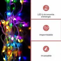 Tuya led - 7.5 m - 75 lampes multicolore - c&agrave;ble transparant - smart (V-TUYA-7.5-RGB)