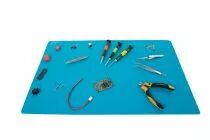 Tapis de r&eacute;paration/assemblage en silicone haute temp&eacute;rature avec compartiments - 700 x 450 mm (AS20)