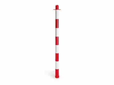 Poteau en plastique rouge/blanc sans base (1191-P90)