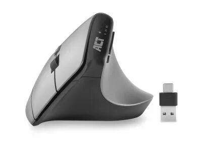 Souris ergonomique sans fil avec bluetooth et usb-c / usb-a (ACTAC5155)
