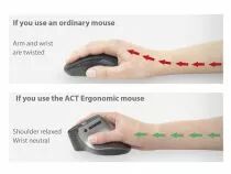 Souris ergonomique sans fil avec bluetooth et usb-c / usb-a (ACTAC5155)