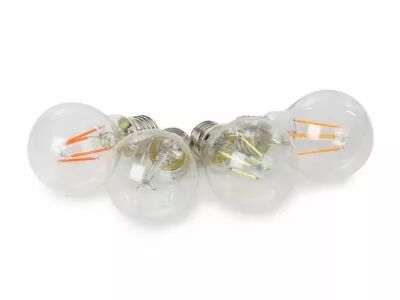 Jeu d'ampoules � filament led - a60 - verre clair - 4 pcs - rouge - vert - bleu - orange (HQPL22030)