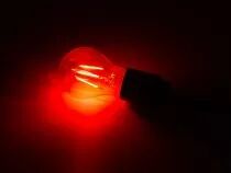 Jeu d'ampoules &agrave; filament led - a60 - verre clair - 4 pcs - rouge - vert - bleu - orange (HQPL22030)