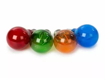 Jeu d'ampoules � filament led - a60 - verre color� - 4 pcs - rouge - vert - bleu - orange (HQPL22031)
