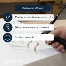 Coupe-mousse en polystyr&egrave;ne aliment&eacute; par batterie (VTFC3)
