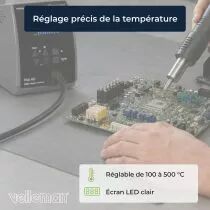 Station de r&eacute;paration num&eacute;rique &agrave; air chaud smd r&eacute;glable 300 w - 100-500 &deg;c (VTSS320)