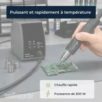 Station de r&eacute;paration num&eacute;rique &agrave; air chaud smd r&eacute;glable 300 w - 100-500 &deg;c (VTSS320)
